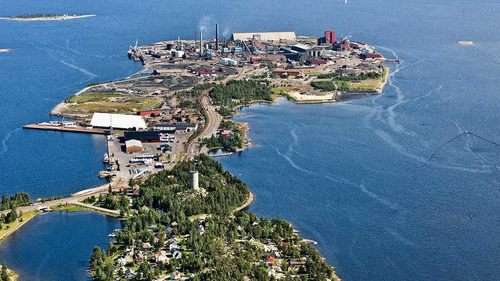 Aerial view of the Boliden - Rönnskär site