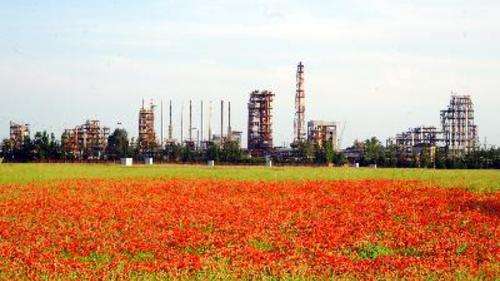 Panorama on solvay plant in Spinetta Marengo, Italy